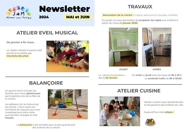 Newsletter de Mai-Juin